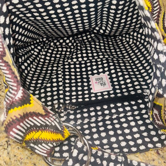 Gia & Dani Boho Sling Bag With Polka Dot Lining Tribal Southwest Crossbody Purse - Picture 13 of 14